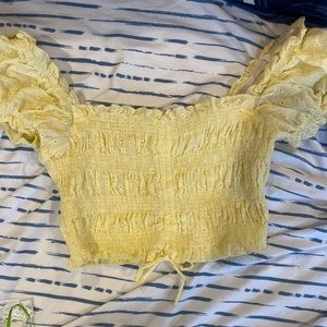 Yellow crop top
